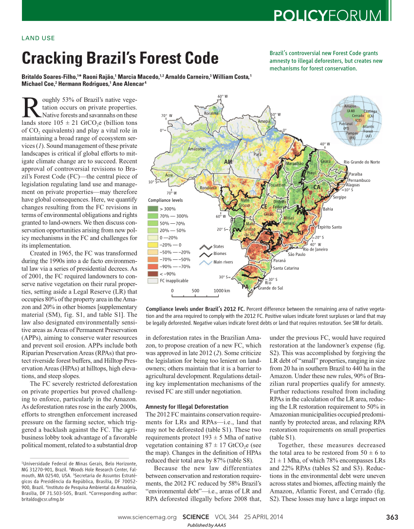 PDF) Cracking Brazil's Forest Code