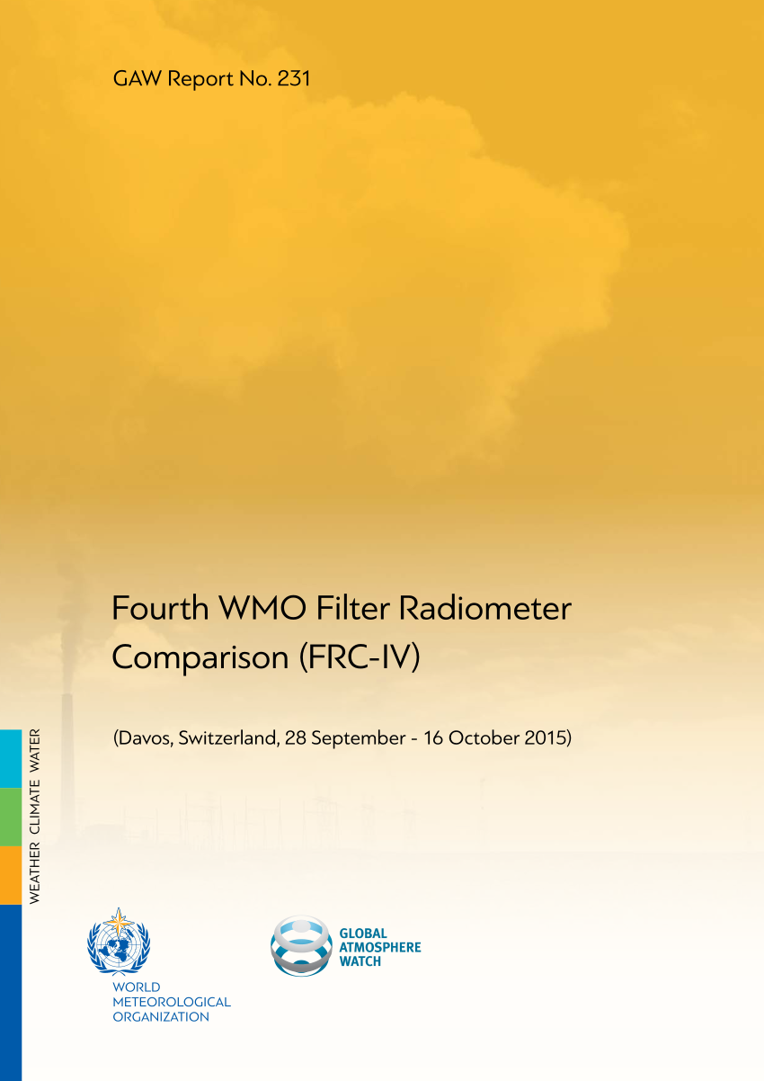Pdf The 4th Filter Radiometer Comparison