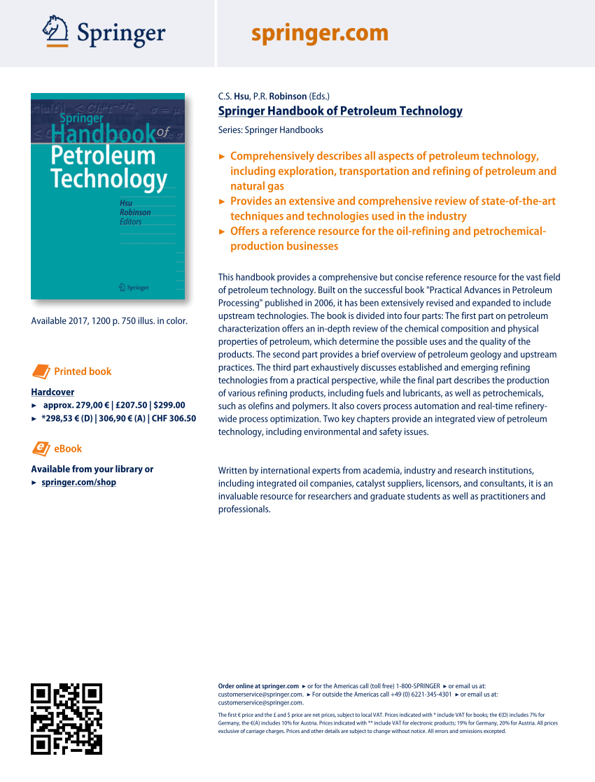 gewoontjes Kent Huichelaar PDF) Springer Handbook of Petroleum Technology
