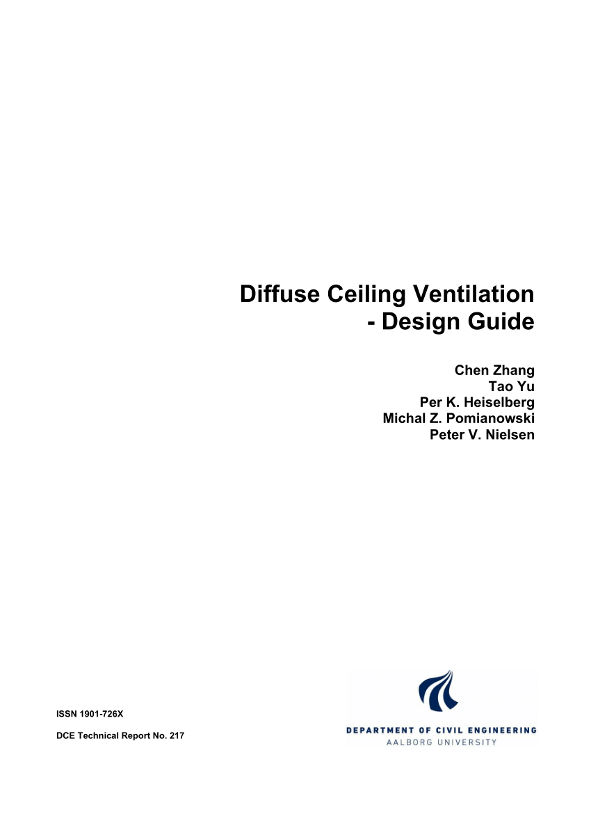 Pdf Diffuse Ceiling Ventilation Design Guide