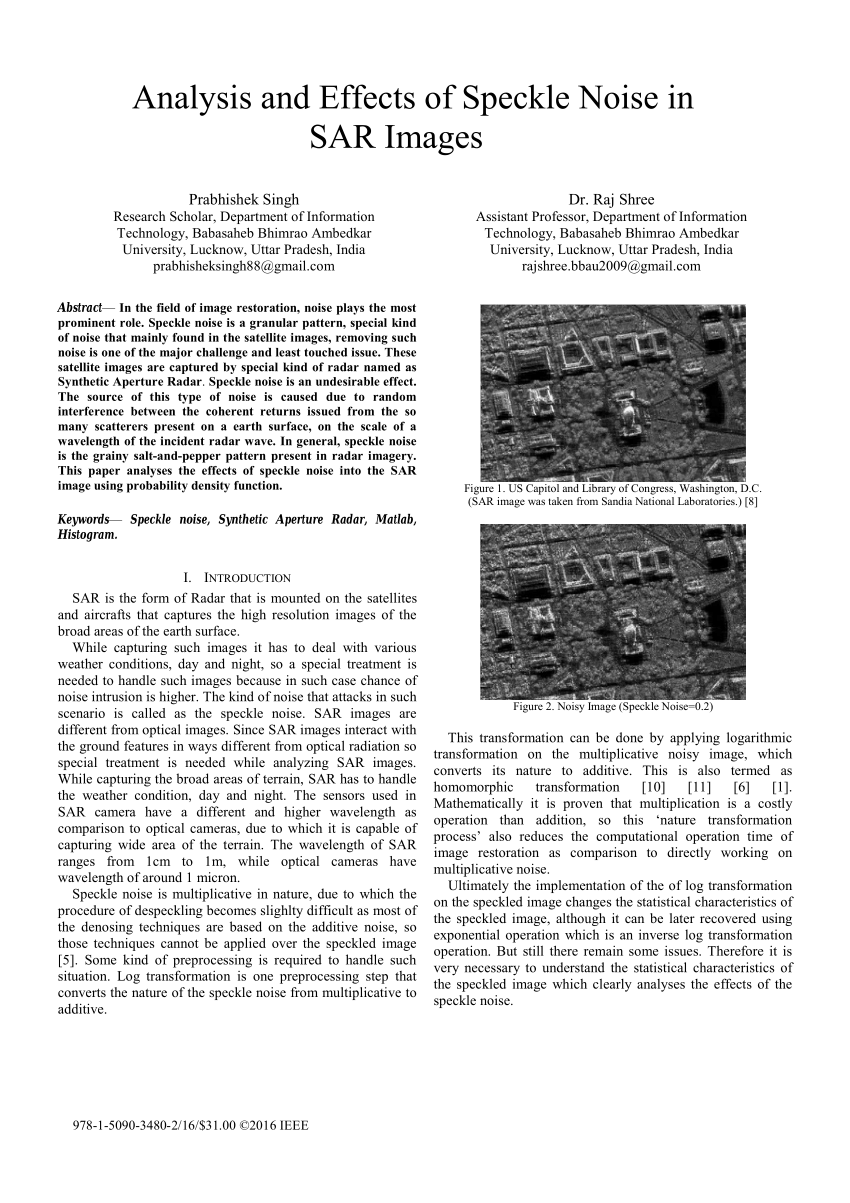 Speckle Noise Analysis