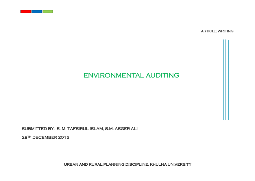 environmental activity audit