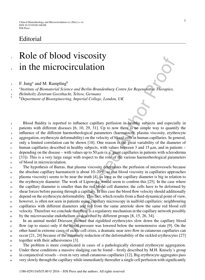 viscosity of blood