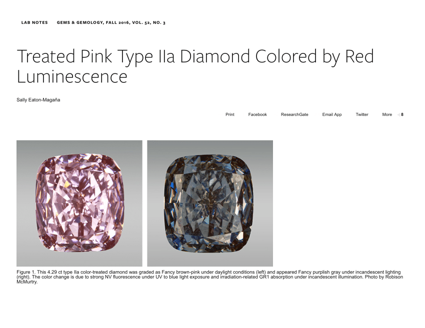 pink diamond fluorescence