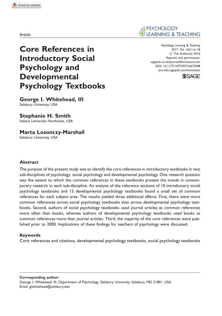 social psychology research articles