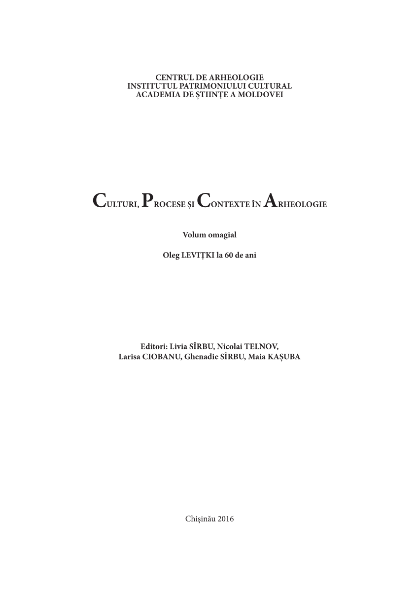 PDF) FUNERARE DE LA COSTÂNA-IMAŞ (COM. TODIREŞTI, JUD. SUCEAVA, ROMÂNIA). PRIVIND ÎNCADRAREA CULTURAL-CRONOLOGICĂ ŞI RITUL FUNERAR