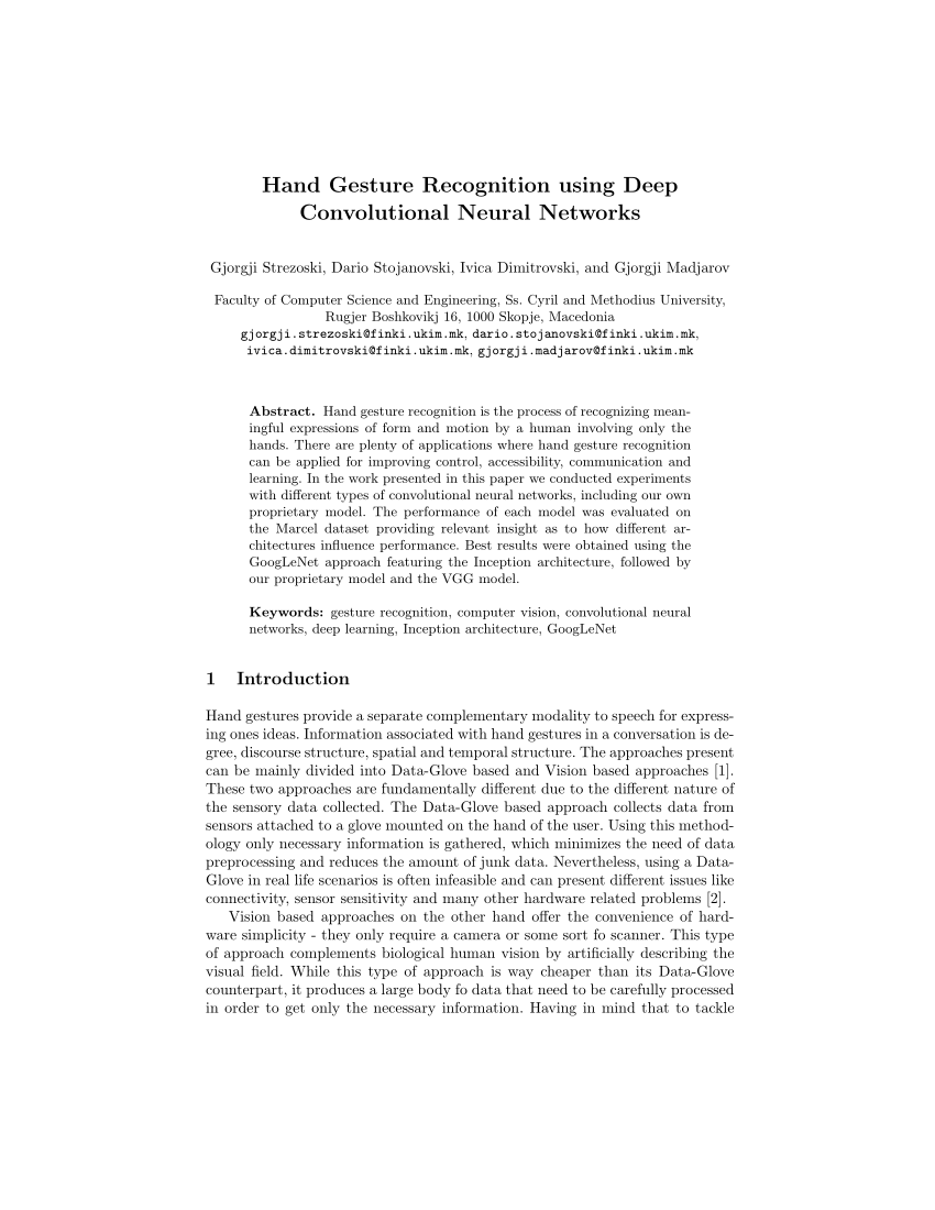 hand gesture recognition using deep convolutional neural networks