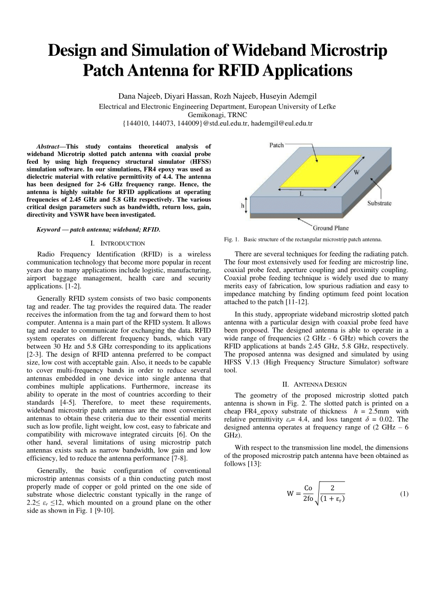 latest research paper on microstrip patch antenna 2020
