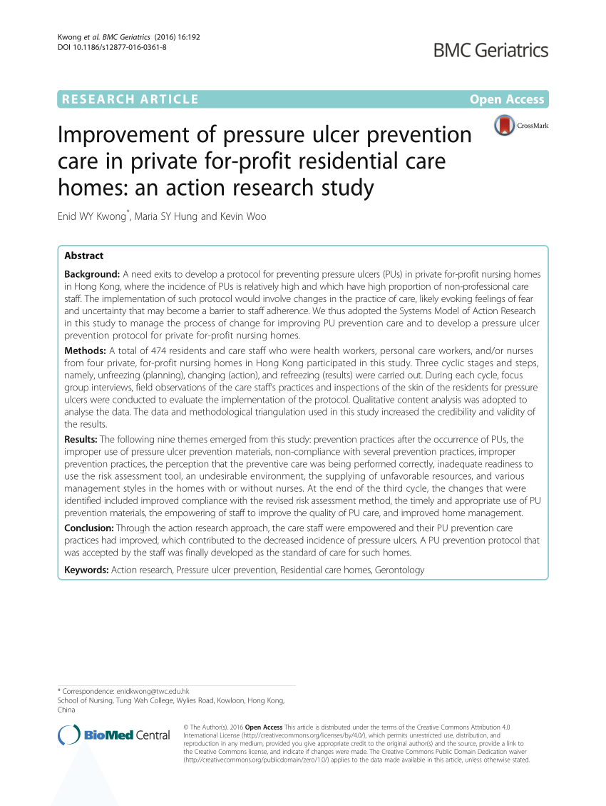 research paper on care homes