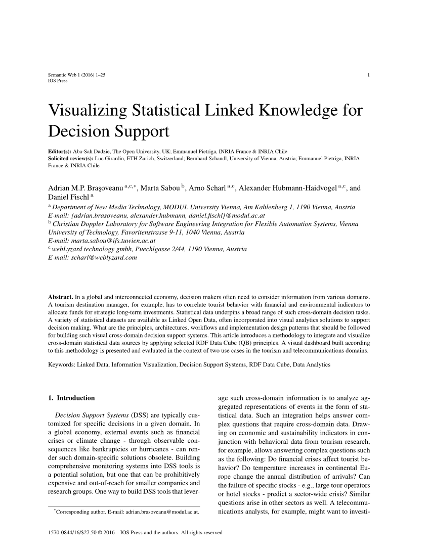 PDF Visualizing statistical linked knowledge for decision support