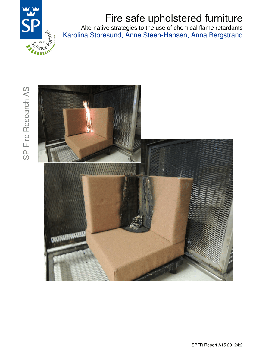 Pdf Fire Safe Upholstered Furniture Alternative Strategies To The Use Of Chemical Flame Retardants