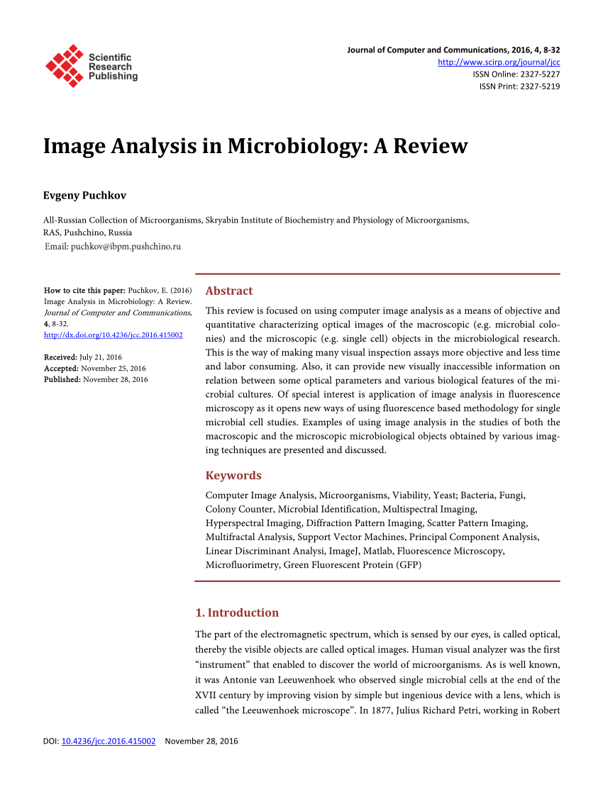 microbiological analysis research paper