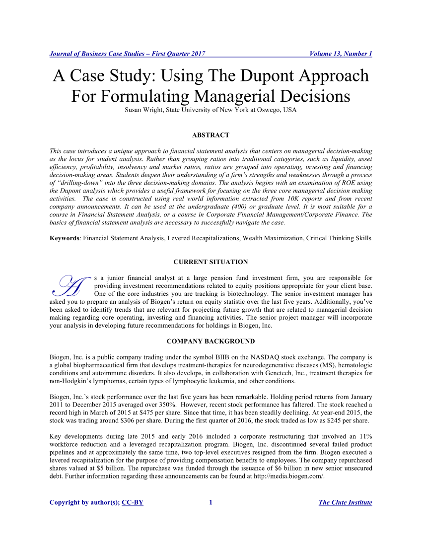 dupont case study solution