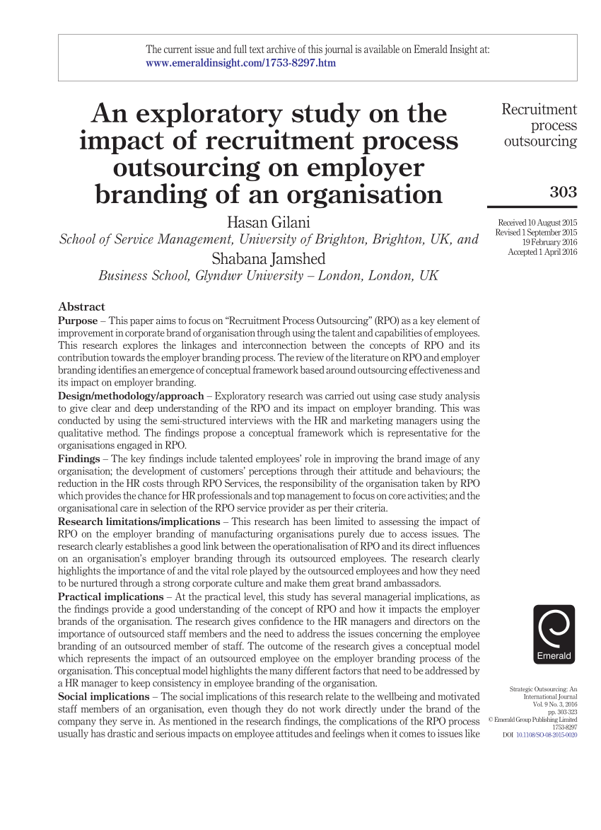 literature review on recruitment process outsourcing