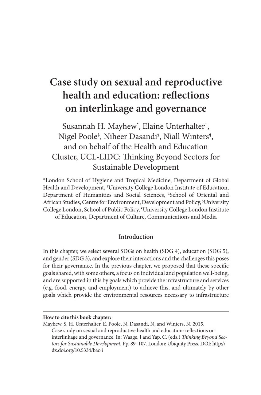 research studies on reproductive health