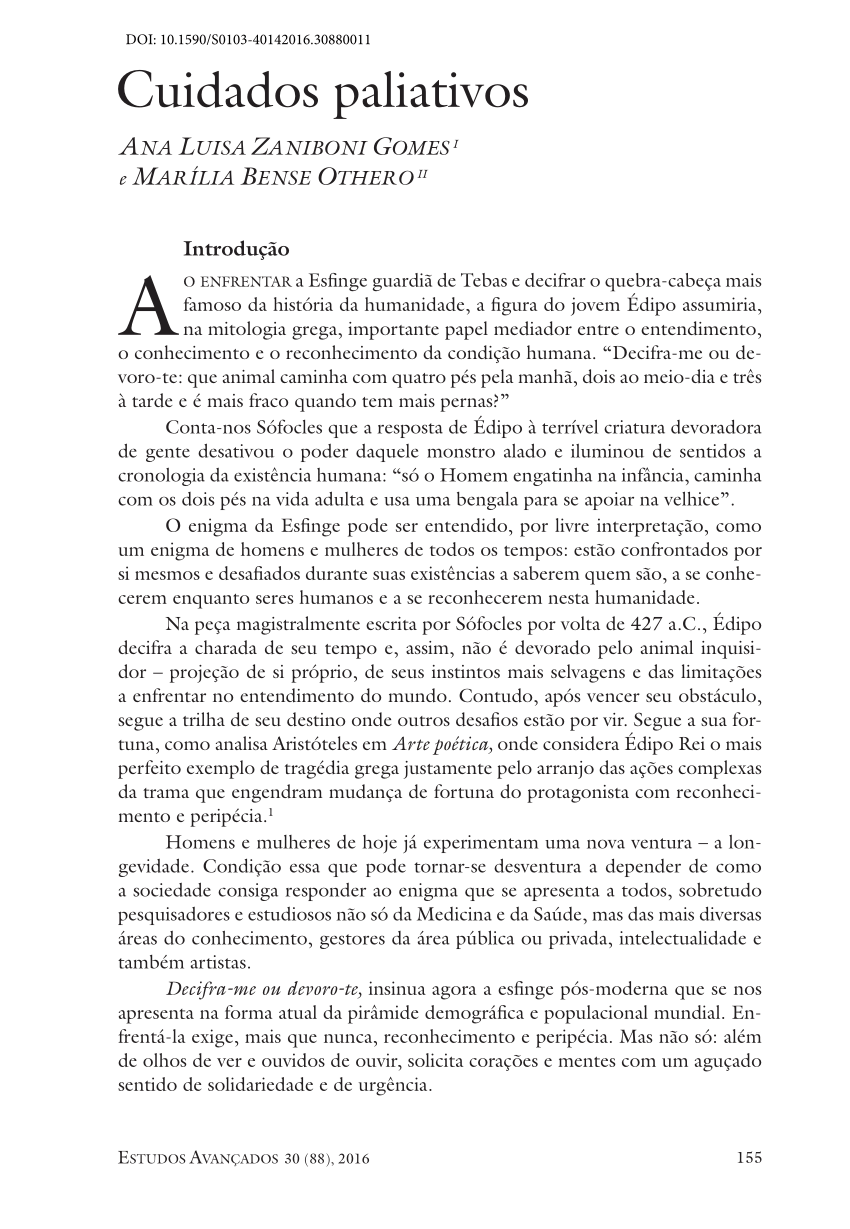 PDF) Experiências De Cuidado Vividas Por Mulheres Acompanhantes De Doentes  Oncológicos