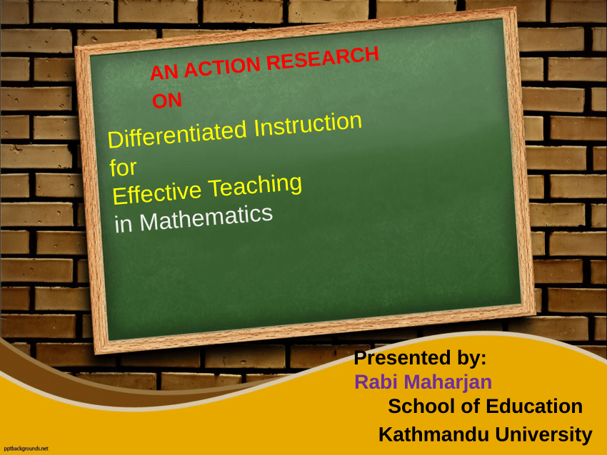 action research about differentiated instruction in mathematics
