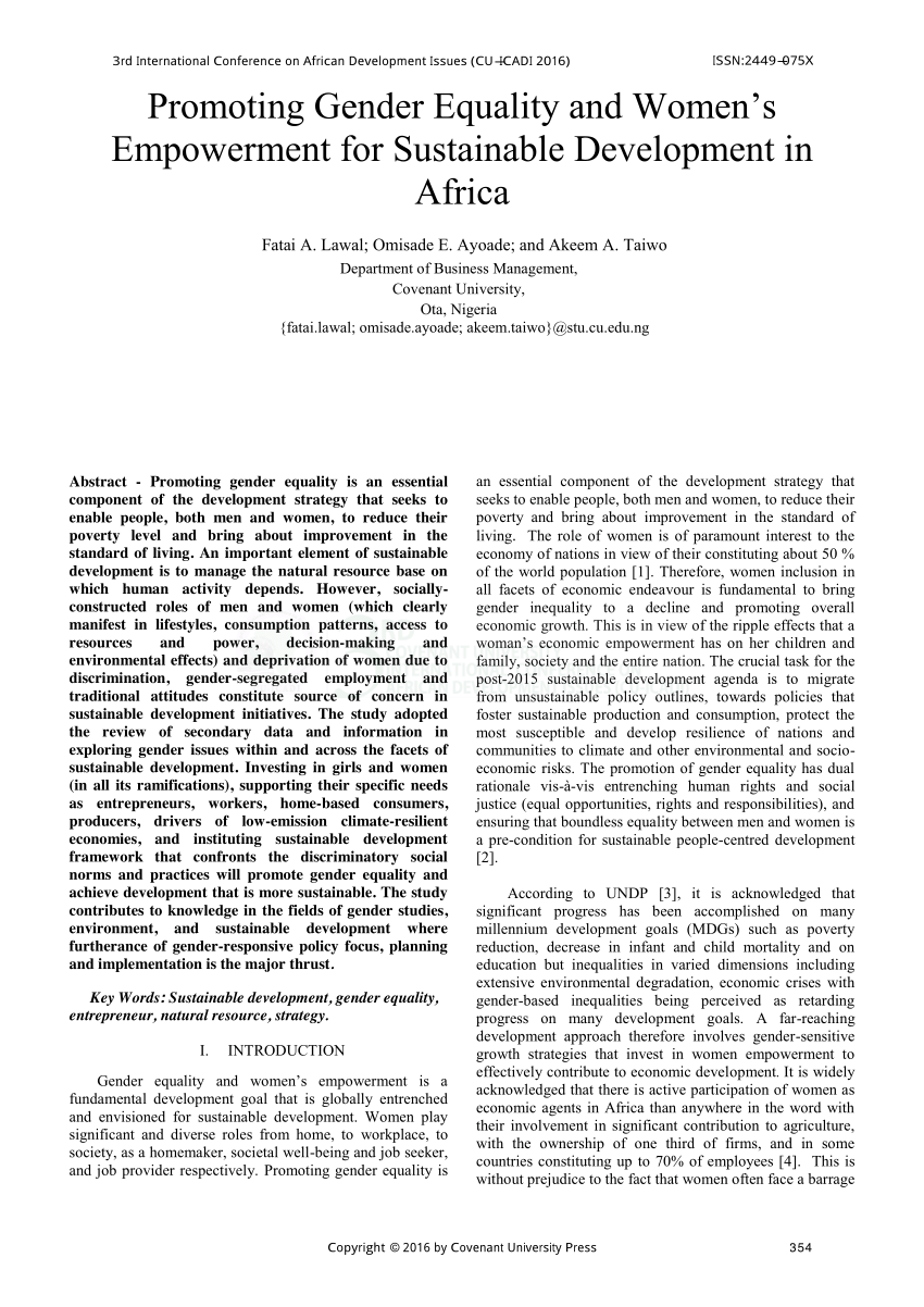 the gender equality research paper