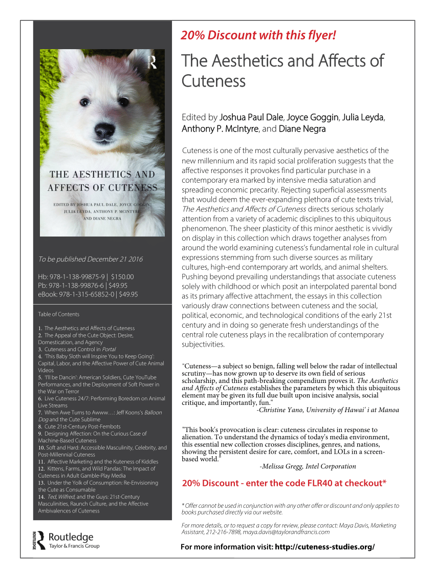 PDF) The Aesthetics and Affects of Cuteness