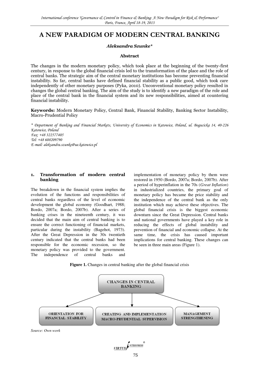 PDF) A new paradigm of modern central banking