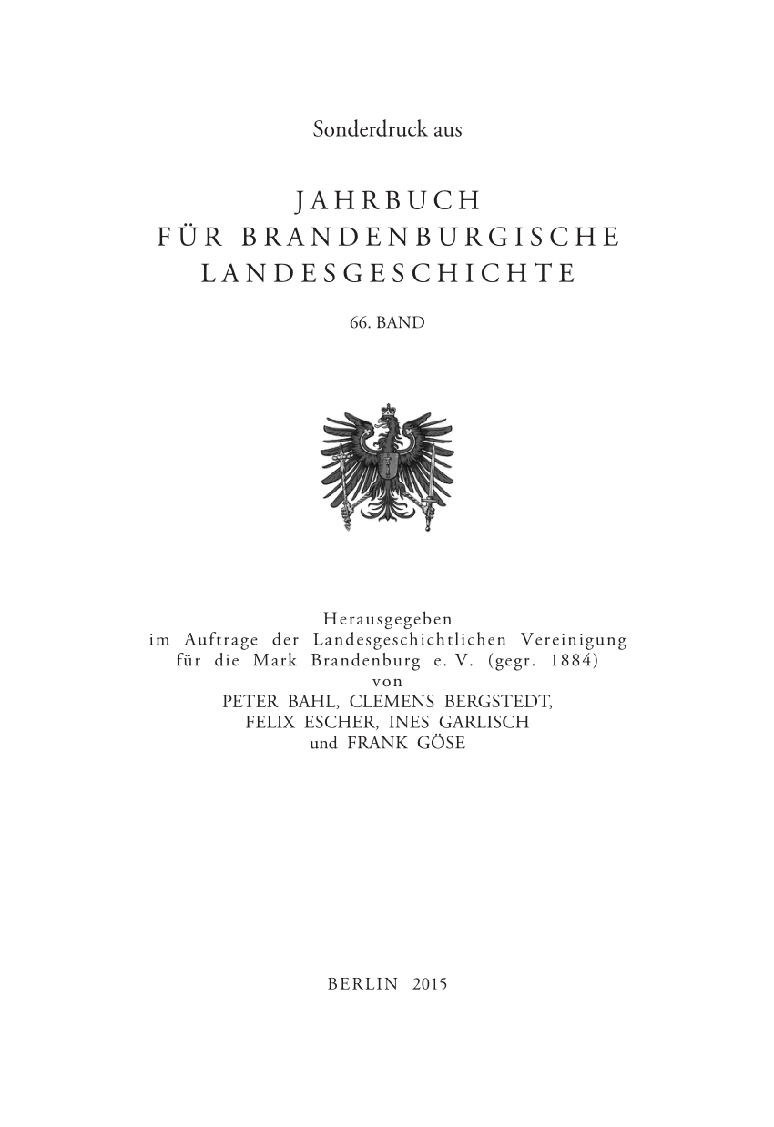 PDF Vom Züllichauer Waisenjungen zum Königlich Preußischen Hofapotheker in Berlin – Die erstaunliche Lebensgeschichte des Caspar Neumann 1683–1737