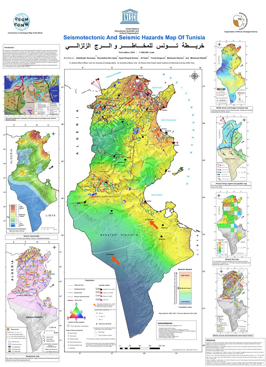 (PDF) Seismotectonic and Seismic Hazards Map of Tunisia