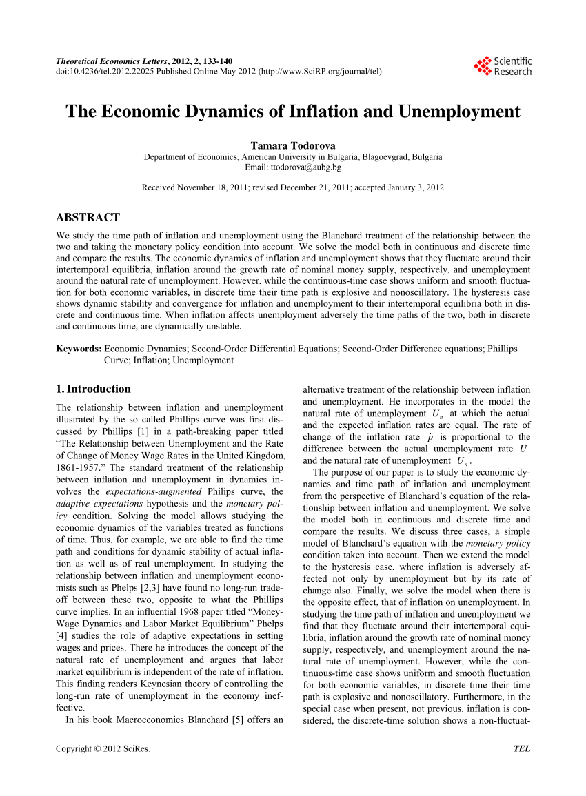 unemployment and inflation research paper