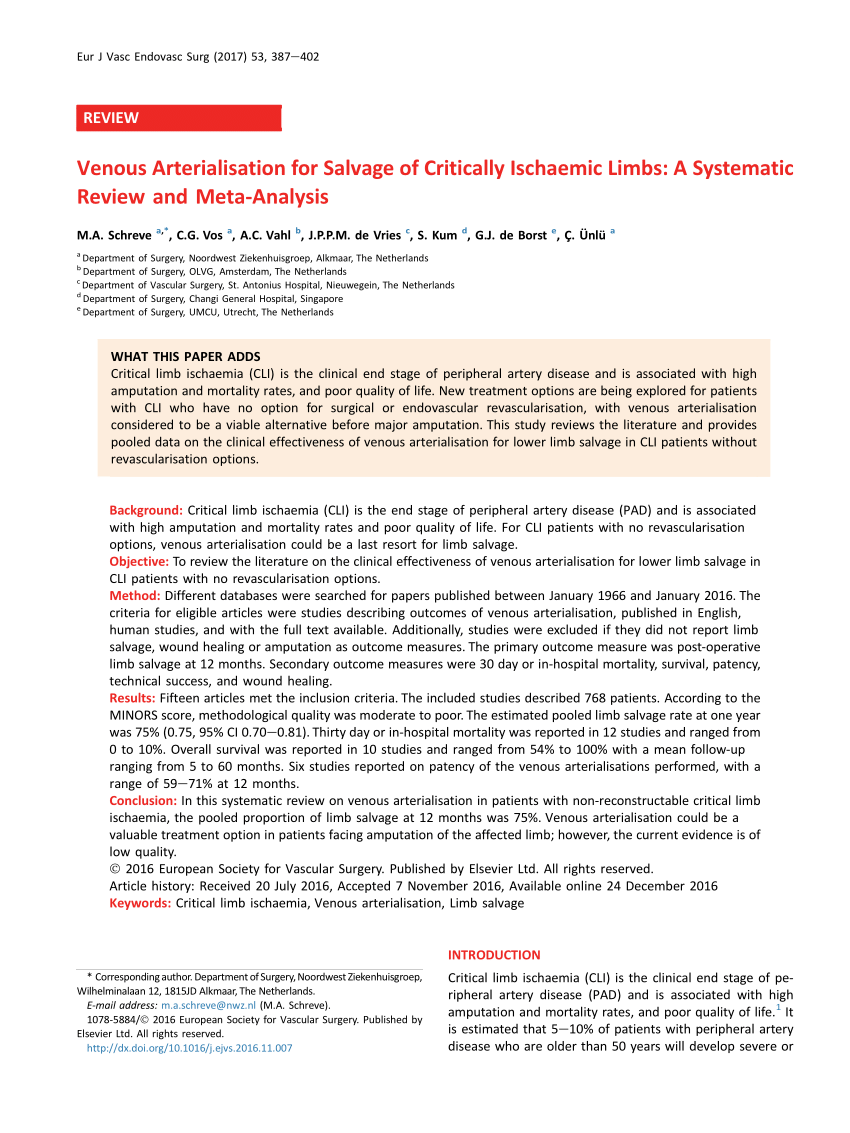 Hybrid superficial venous arterialization and endovascular deep venous  arterialization - Journal of Vascular Surgery Cases, Innovations and  Techniques