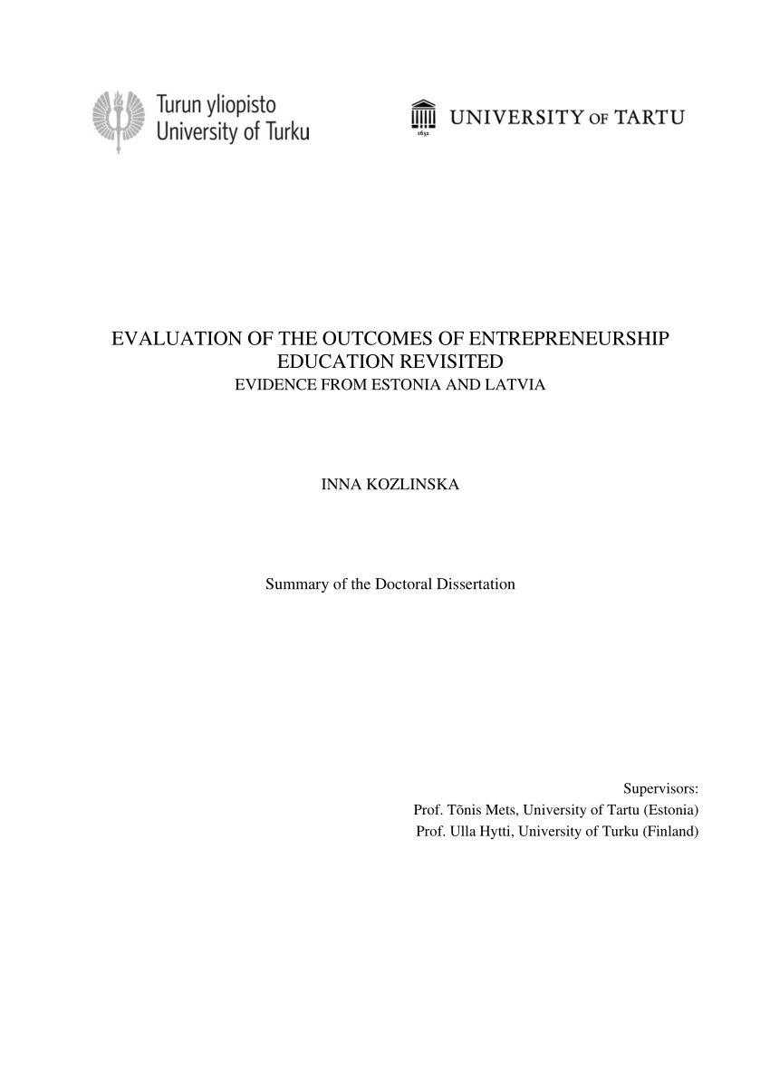 Phd thesis in land evaluation