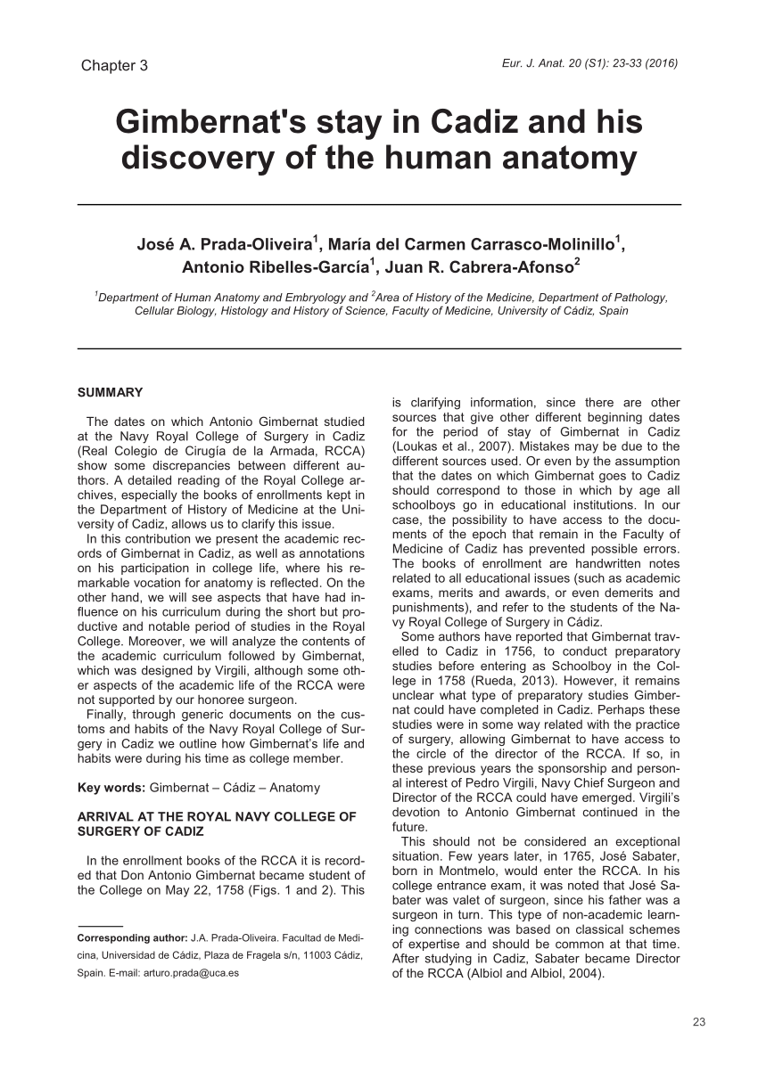 (PDF) European Journal of Anatomy