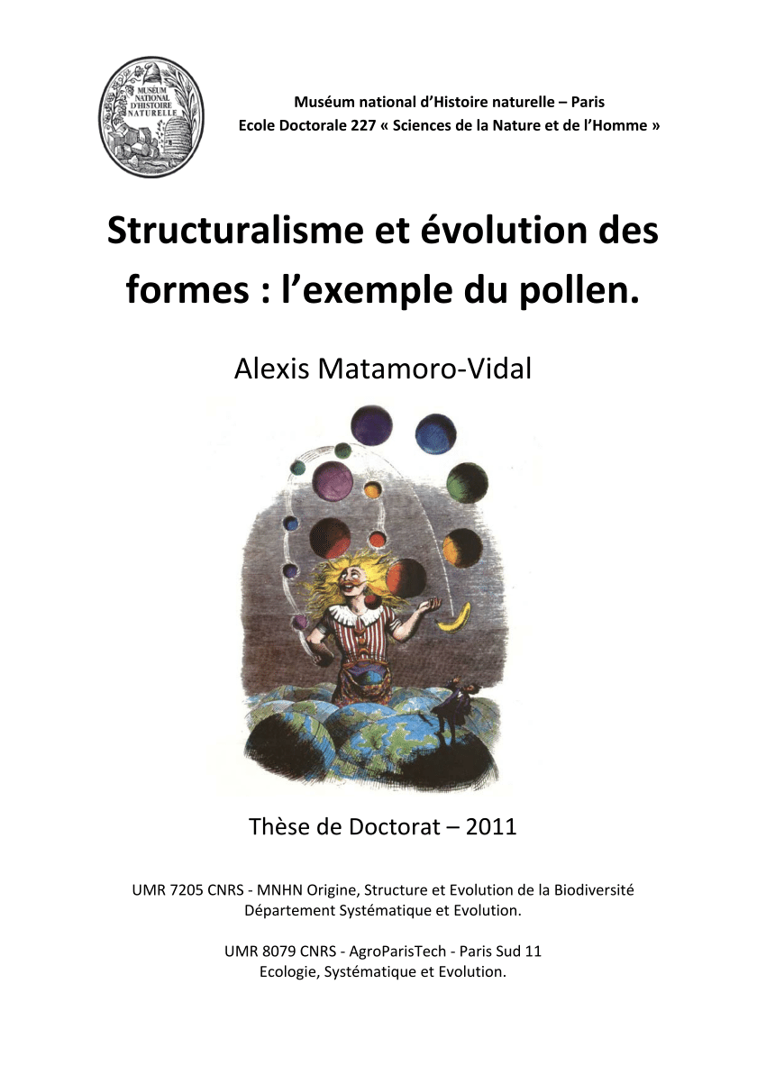 PDF Structuralisme et volution des formes l exemple du pollen