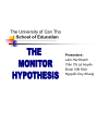 monitor hypothesis pdf