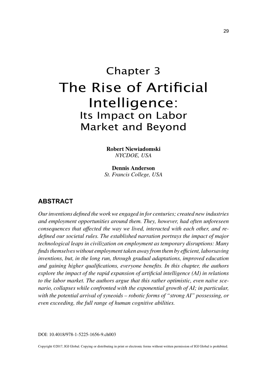 rise of artificial intelligence essay