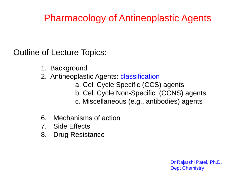 Pdf Anti Neoplastic Agents