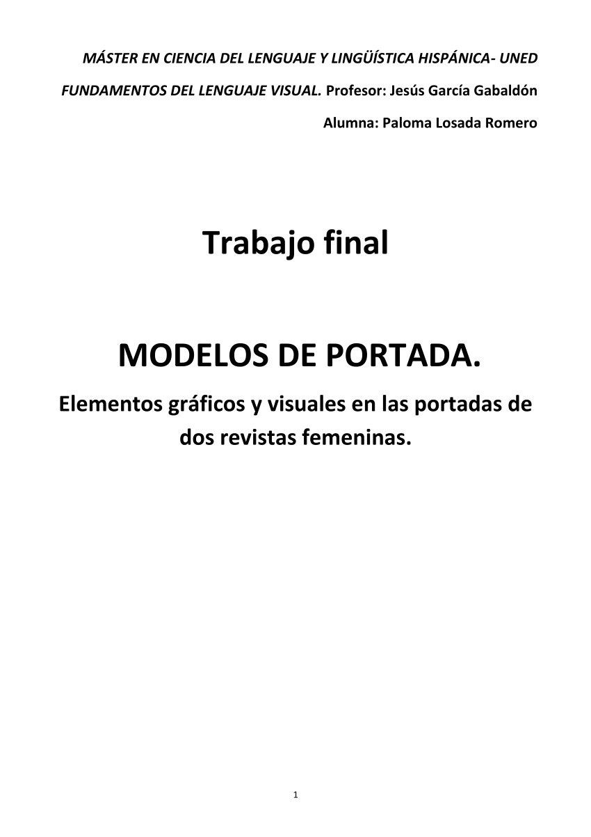 PDF) MODELOS DE PORTADA