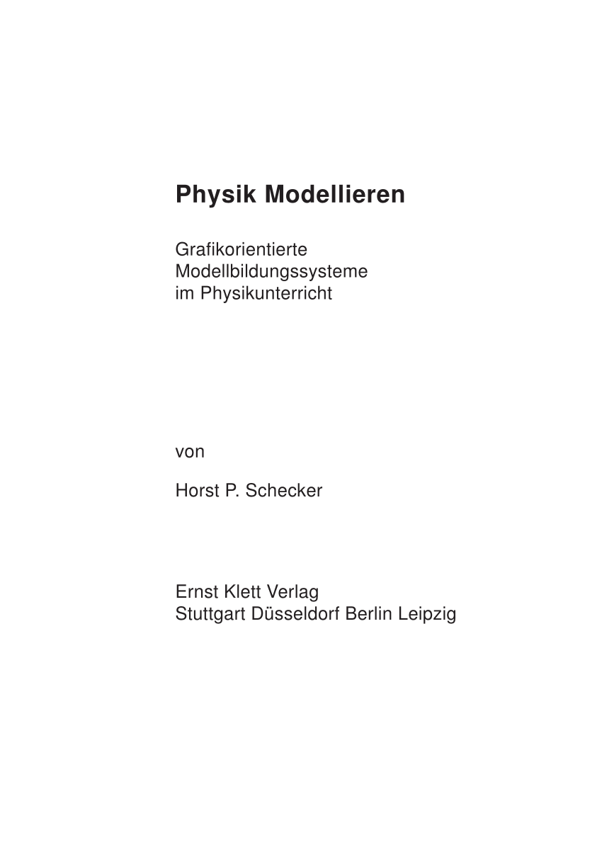 PDF Physik modellieren