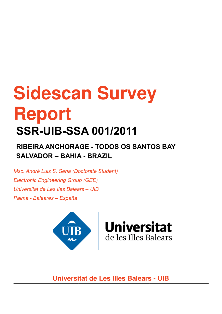 (PDF) Sidescan Survey Report Ribeira Anchorage