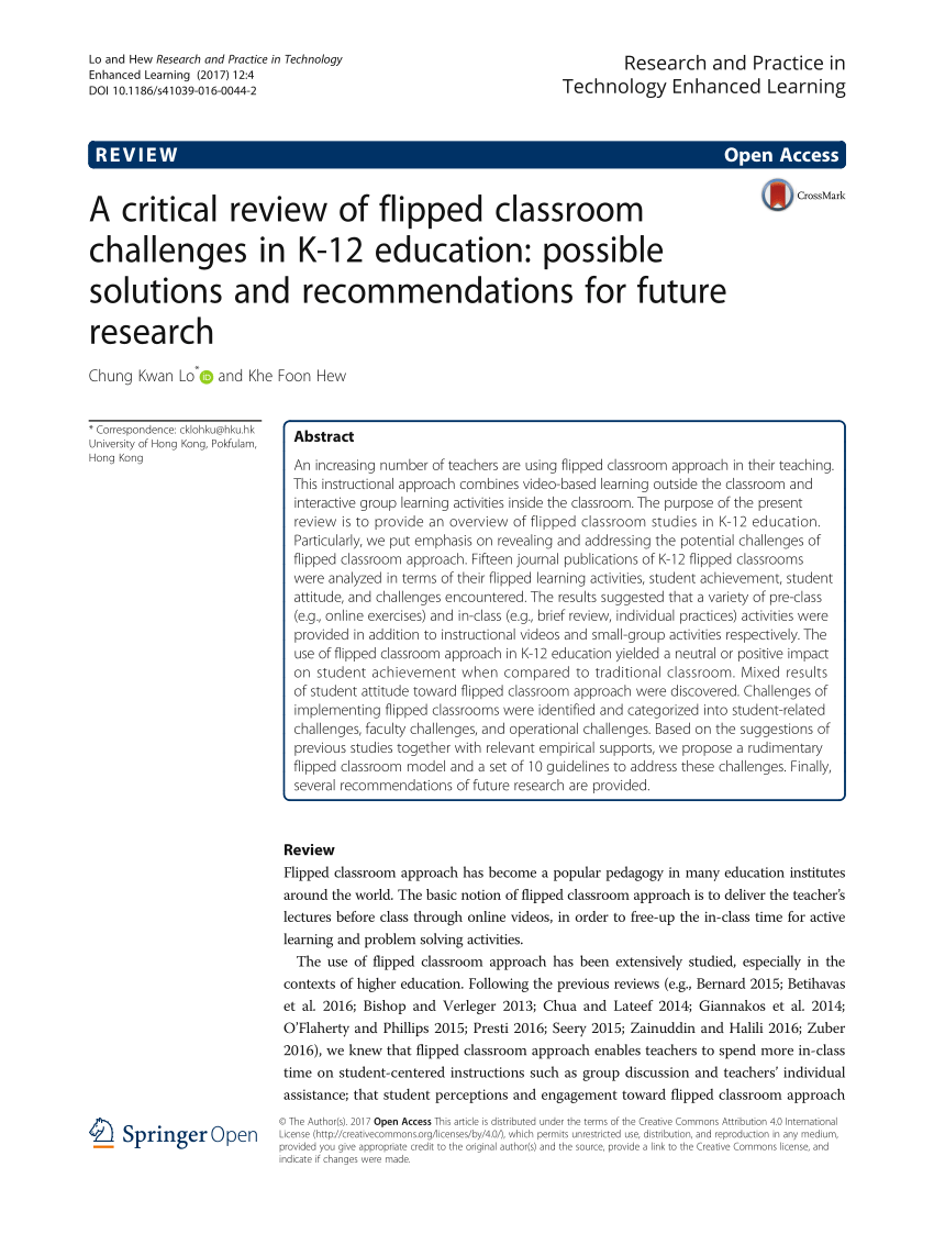 research paper on flipped classroom