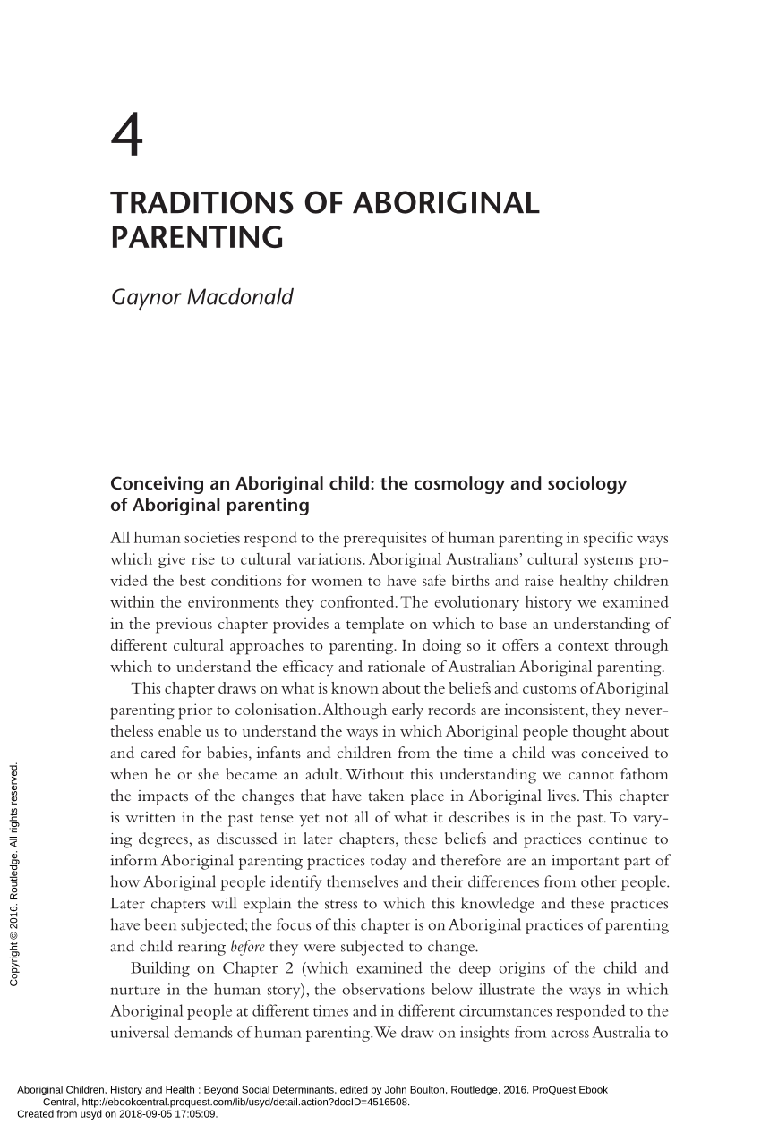 Pdf Traditions Of Aboriginal Parenting - 