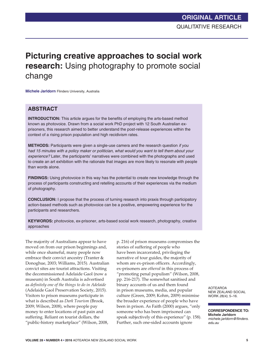research projects in social work