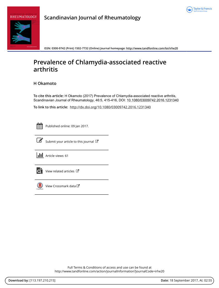 pdf-prevalence-of-chlamydia-associated-reactive-arthritis