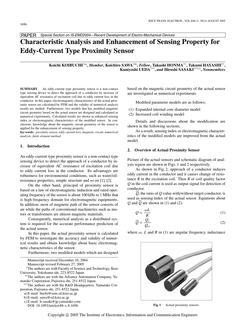 proximity sensor research paper