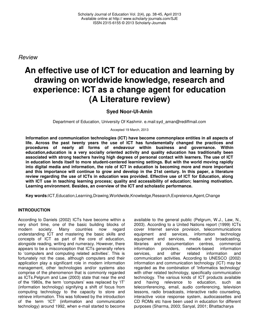 research paper about ict pdf