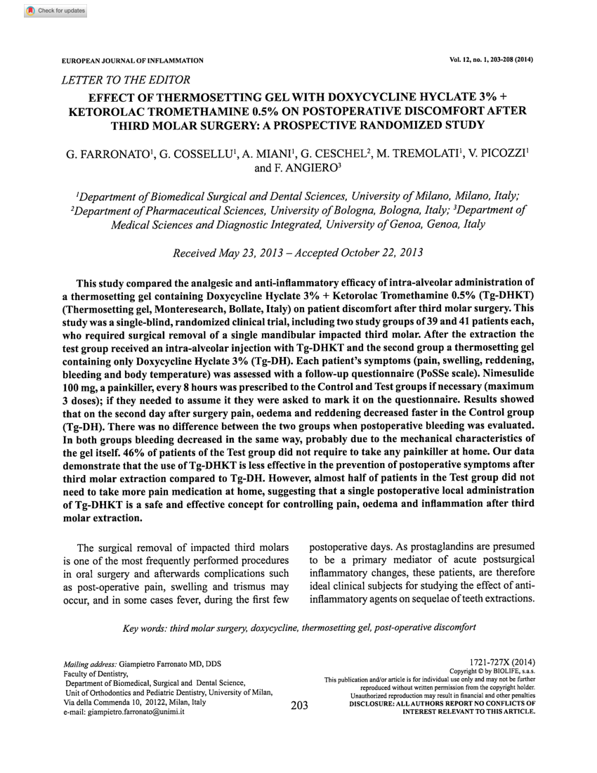 Doxycycline in italian