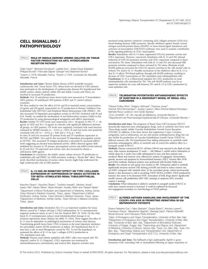 Pdf Cell Signalling Pathophysiology