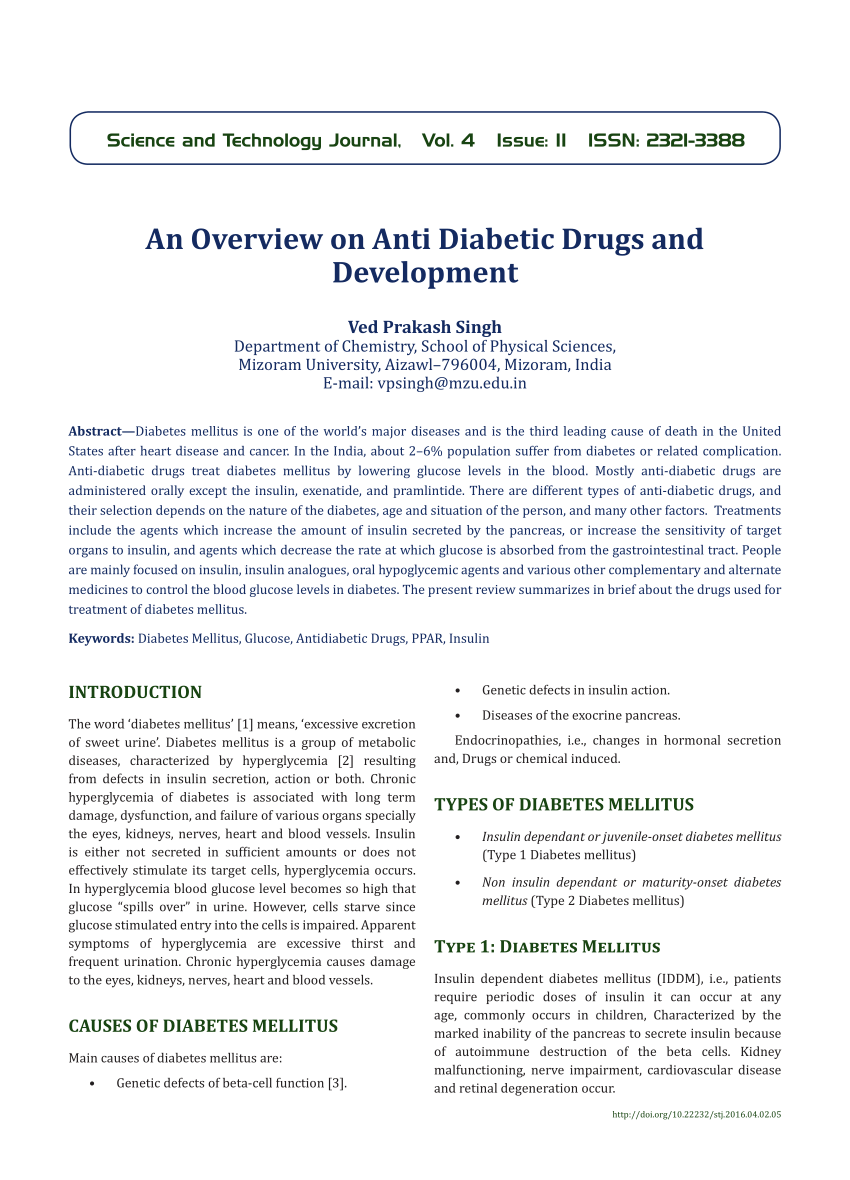 research articles on antidiabetic drugs