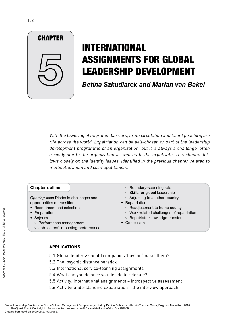 international assignment survey
