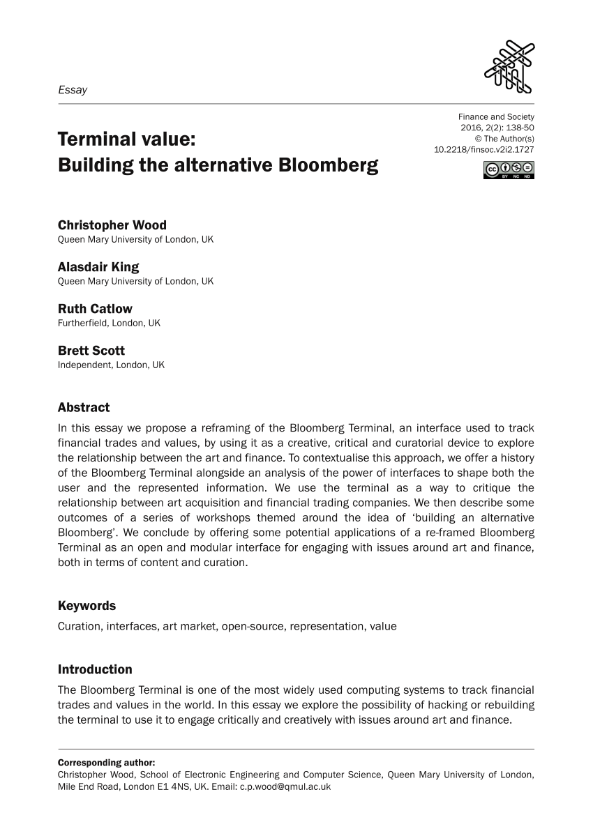 bloomberg terminal alternative