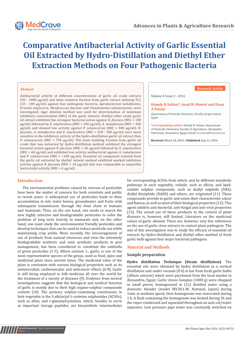 research paper on garlic pdf