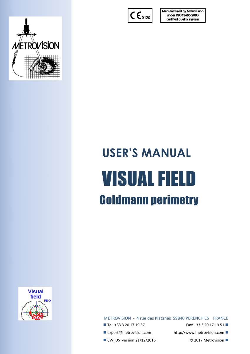 Pdf Goldmann Perimetry On The Vision Monitor